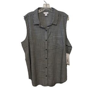 NWT Liz Claiborne ~ XXL Sleeveless Shirt 2X